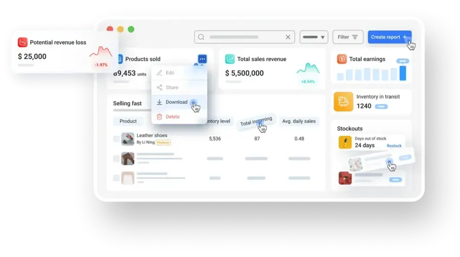 Fabrikatör Inventory Planning Tool's Analytics Feature