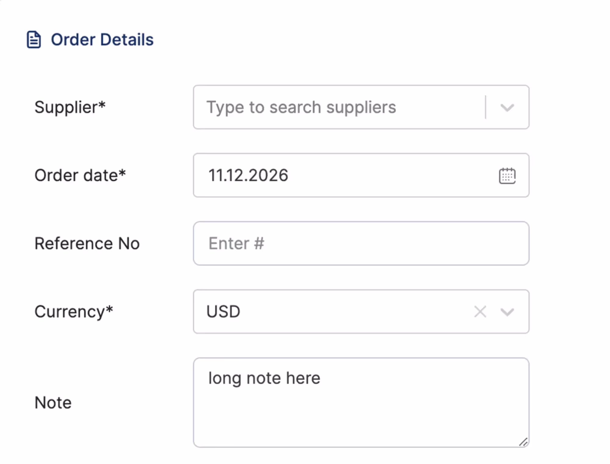 Order Details