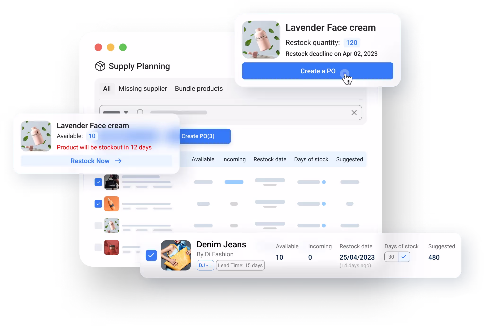 App Shopify per il riordino