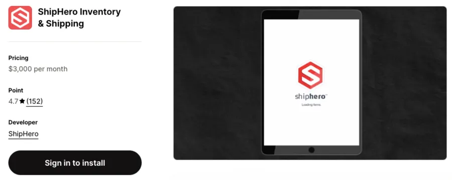 Image showing ShipHero as an efficient order fulfillment app for Shopify Black Friday and Cyber Monday.