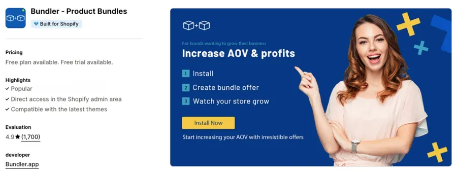 Image showing Bundler - Product Bundles app as one the best Shopify marketing apps for Black Friday and Cyber Monday.