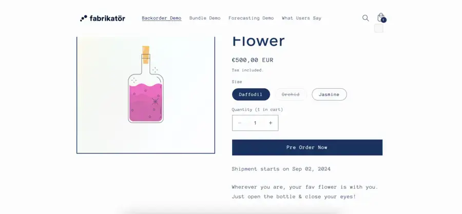 How backorders look like on your product pages
