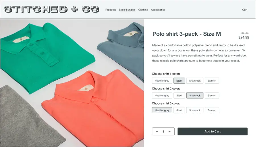Image showing a bundle of t-shirts.