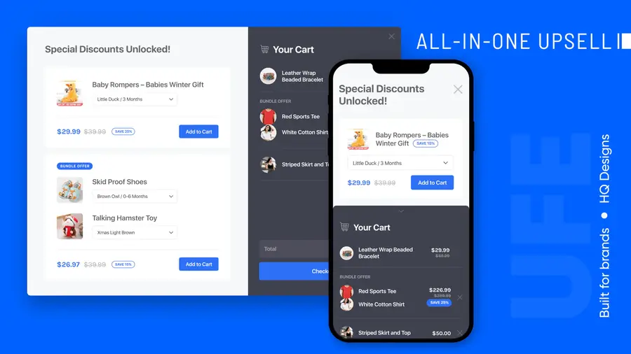 UFE  Cross Sell & Upsell Bundle as one of the best bundling Shopify apps for Black Friday and Cyber Monday.