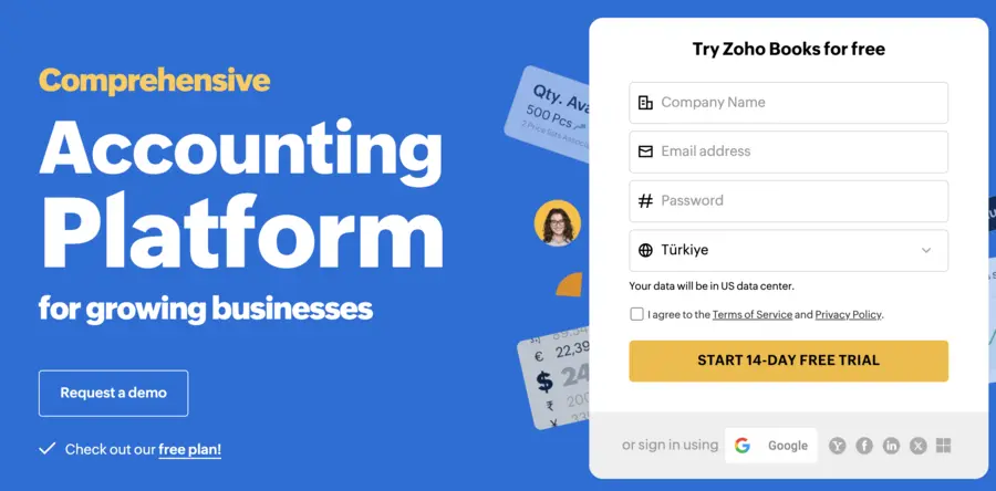 Zoho Books as one of the best accounting software for Shopify.