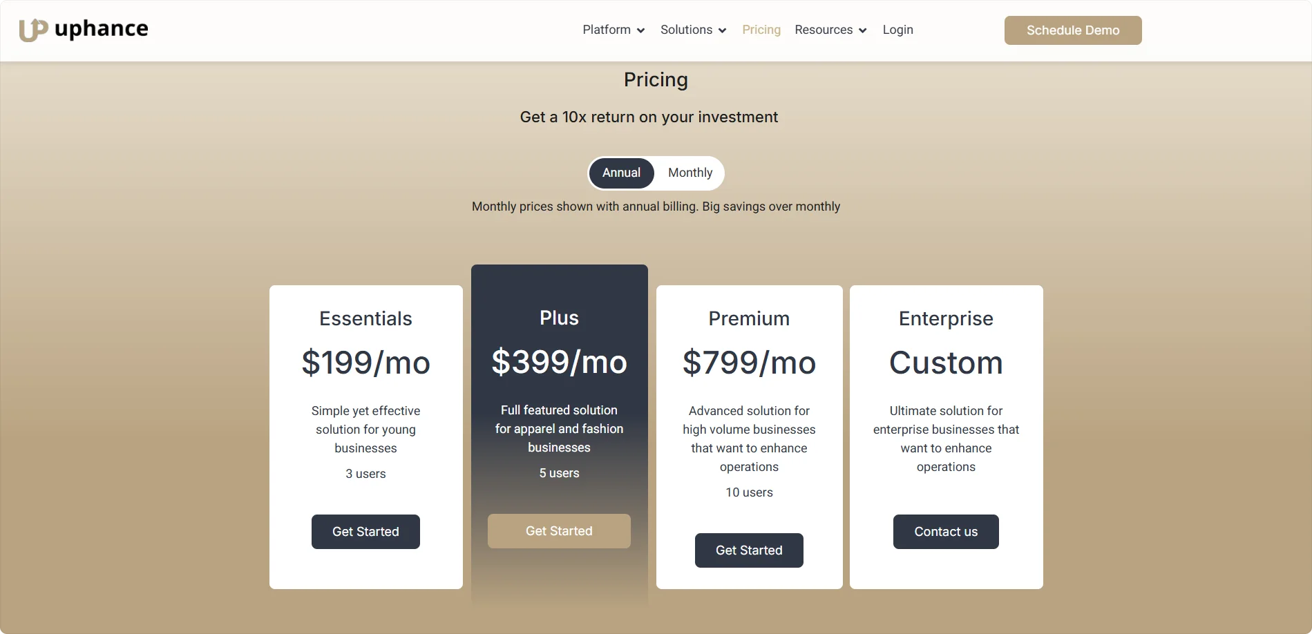 uphance-pricing