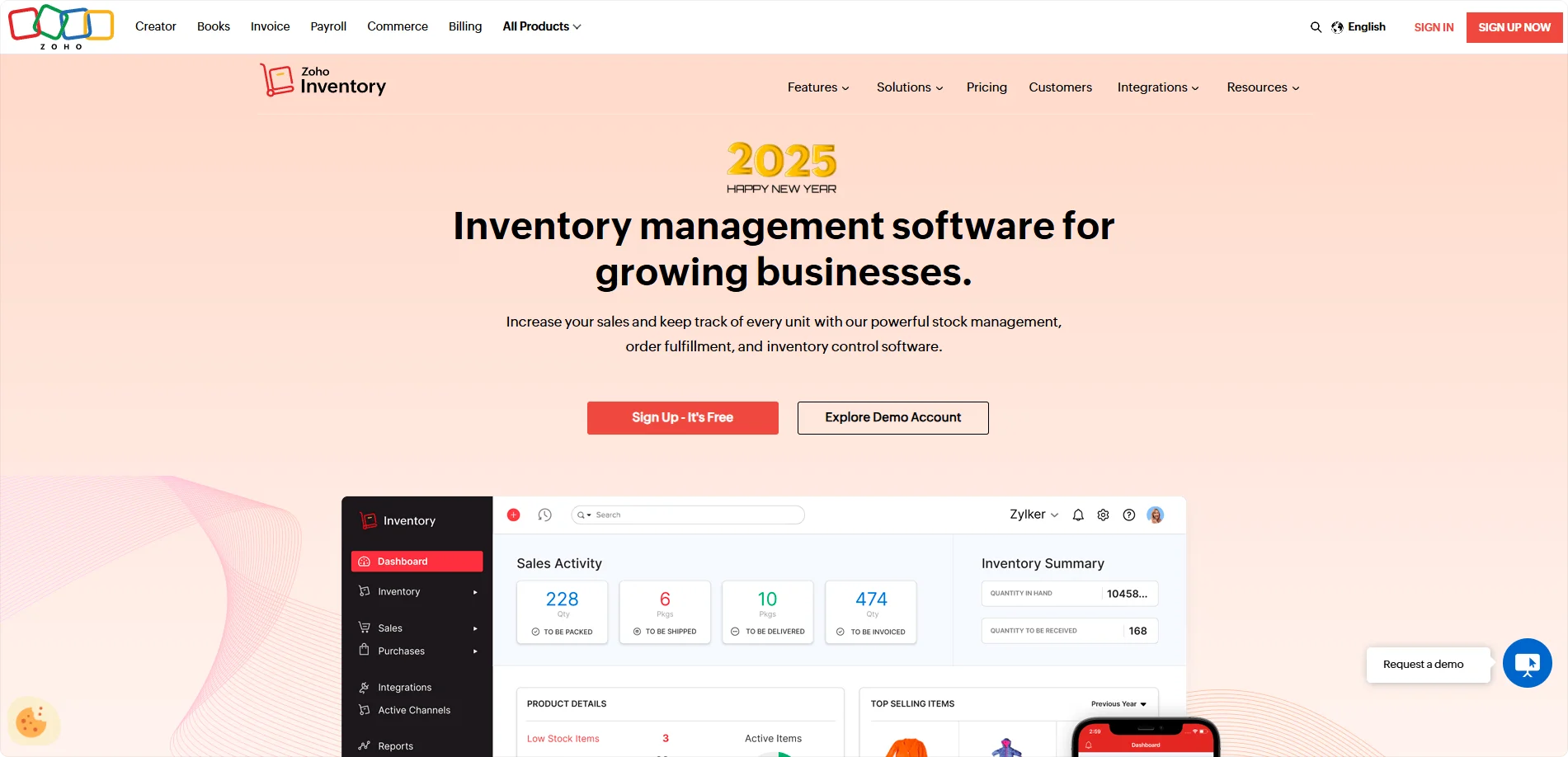 zoho-inventory-homepage